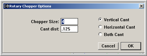 SteelRules packaging software provides options for creating rotary chopper knives.